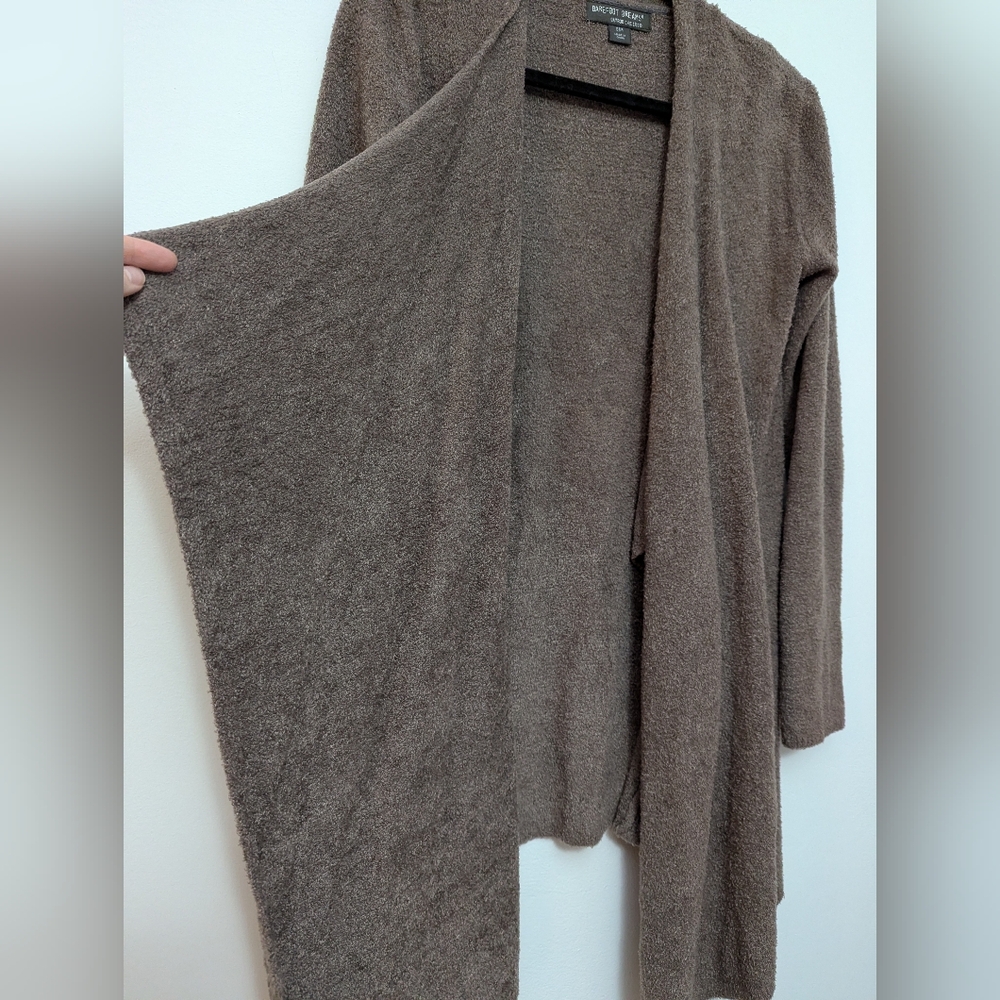 Barefoot Dreams Bamboo CozyChic Lite Island Wrap Cardigan S/M Taupe Brown - Picture 10 of 10